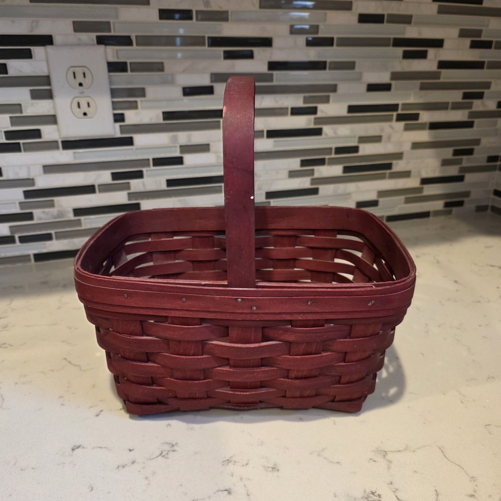 Longaberger Deep Red Woven Basket